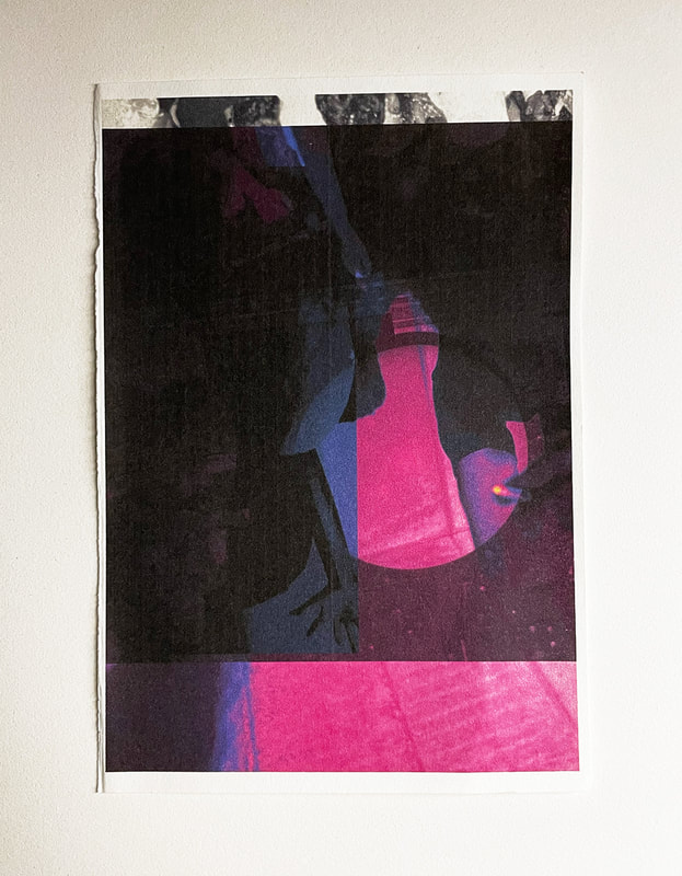 "Printing problems", mixed media (series of intentional misprints), A5 paper, edition