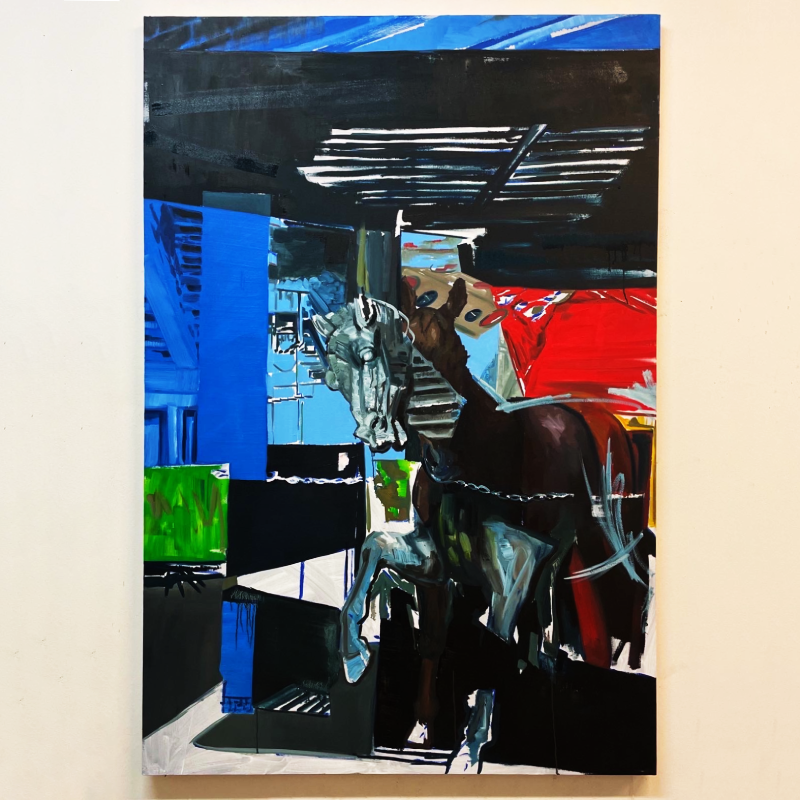 “Transmigration”, 188 x 125 cm, oil on canvas