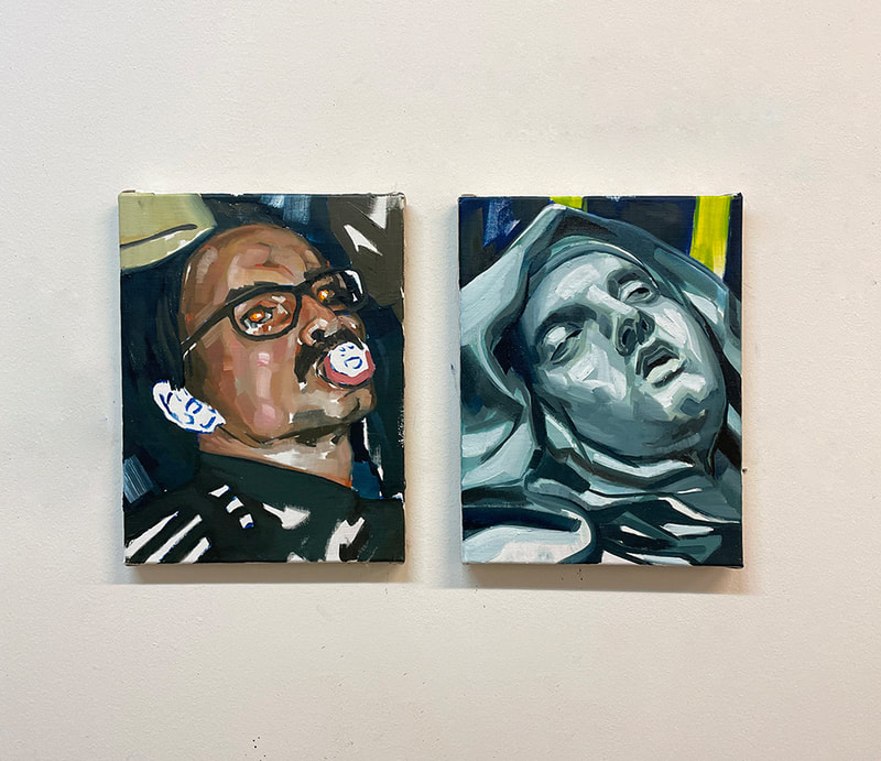 “Twilight zone” (diptych), 30 x 40 cm, oil and acrylics on linen, paintings by Dutch artist Max Schulze